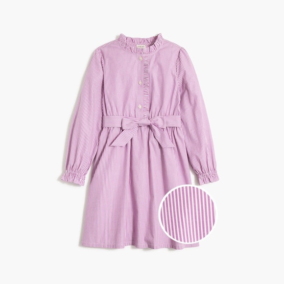 J. Crew Factory Other - J.Crew Factory Girls’ Purple Stripe Shirt Dress